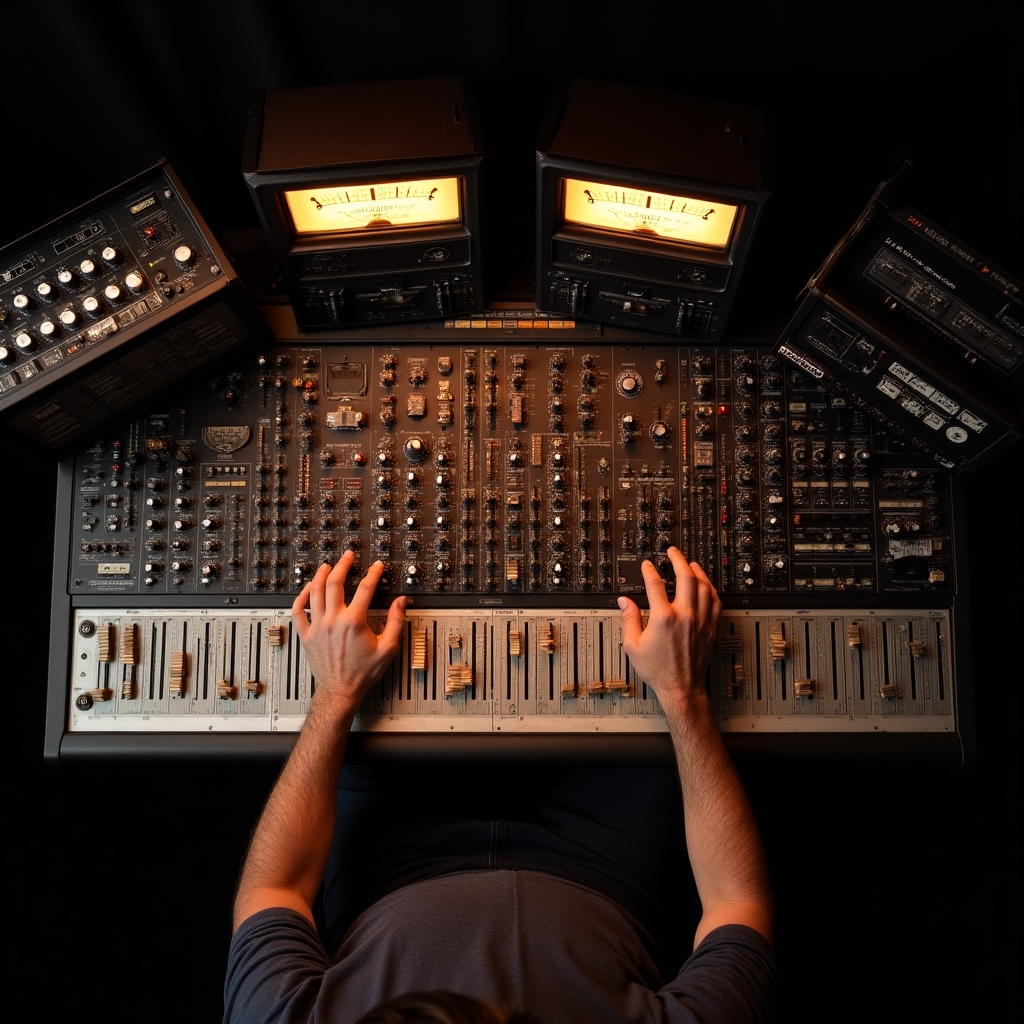 Микшерный пульт и аудиооборудование студии