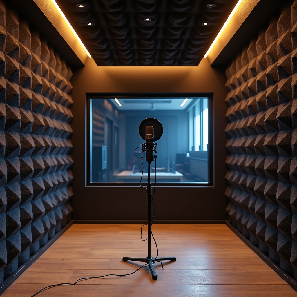 Звукоизолированная кабина студии озвучки в Алматы